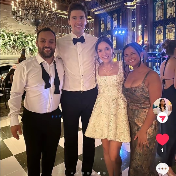 Aston bridal Elise White Sequin Dress - Picture 3 of 3